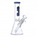 On Point Glass - 8" Ice-Pinch Color Accent Classic Beaker Bong On Point Glass - 8" Ice-Pinch Color Accent Classic Beaker Bong