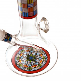 10" Modern Mosaic Diamond Beaker Water Pipe - [HAJ241214]