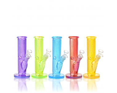 8.5" Vivid Chevron Art Straight Tube Water Pipe [HAJ250402]