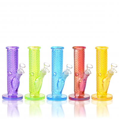 8.5" Vivid Chevron Art Straight Tube Water Pipe [HAJ250402]
