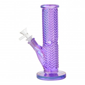 8.5" Vivid Chevron Art Straight Tube Water Pipe [HAJ250402]
