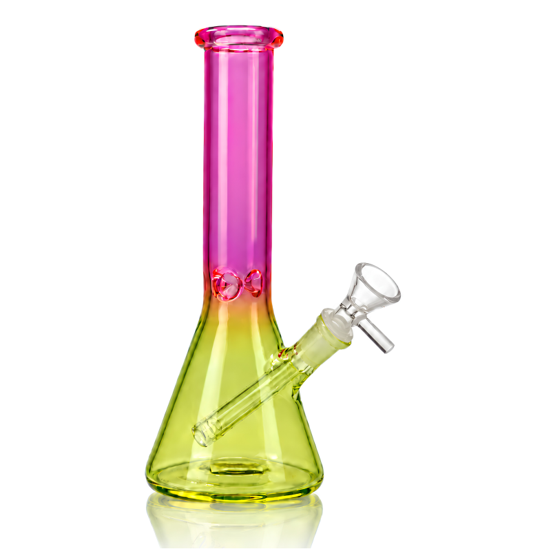 10" Two-Tone Gradient Glass Beaker Water Pipe