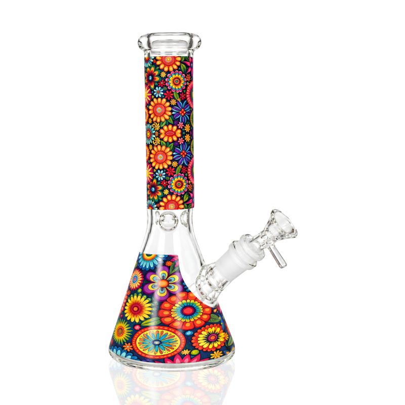 10" Pop Culture Art Beaker Water Pipe