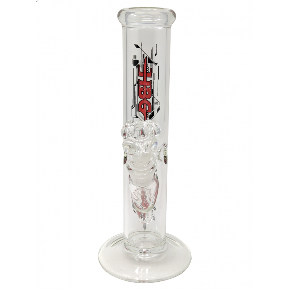 10" HBG Glass Logo Ice Catcher Straight Water Pipe - [ST10]