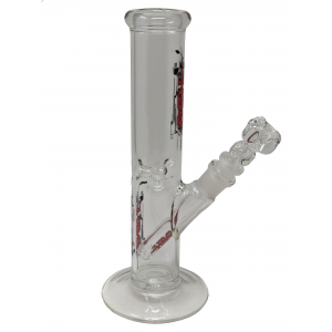 10" HBG Glass Logo Ice Catcher Straight Water Pipe - [ST10]