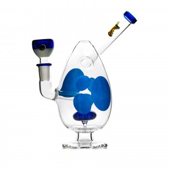 HEMPER - 6.5" Eggsplore Elegance Sip the Spotted Egg Water Pipe - Blue [WP0321]
