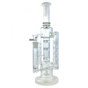 High Point Glass - 15" Matrix Perc Multi Arm Recycler Water Pipe 14F [HPG-379]