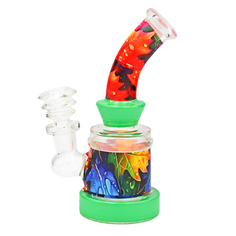 5" Printed Abstract Art Showerhead Perc Mini Water Pipe