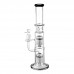 17-inch Dual Tree Perc Straight Tube Water Pipe – High Performance Glass Bong