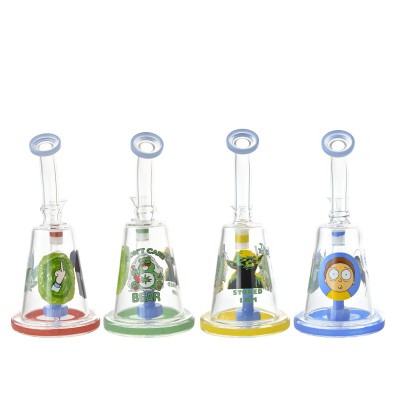 8" Dont Care Bear Art Matrix Perc Water Pipe - [HXCP042P]