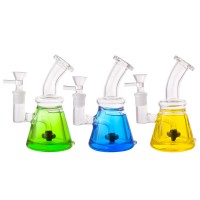 6" Glycerin Filled w/ Perc Beaker Water Pipe - [HXCP059]