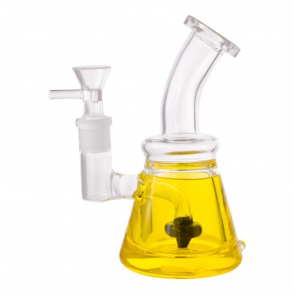 6" Glycerin Filled w/ Perc Beaker Water Pipe - [HXCP059]