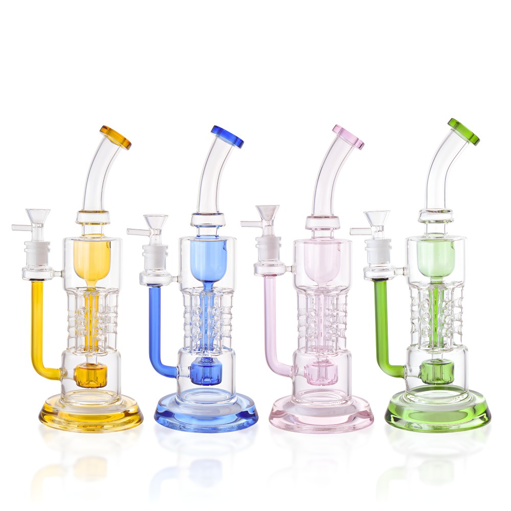 11" Internal Swiss Pillar Showerhead Perc Bong 11 Inch Internal Swiss Pillar Showerhead Perc Glass Water Pipe