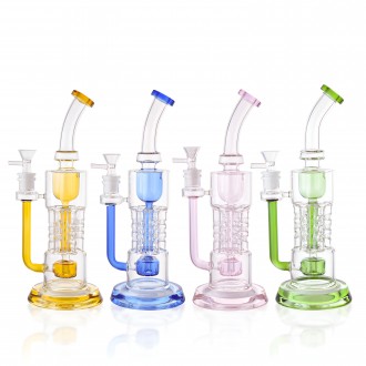 11" Internal Swiss Pillar Showerhead Perc Water Pipe - [HXCP066]