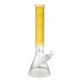 15.5 Inch 28mm Thick Base Etched Glass Beaker Water Pipe [HXCP067]