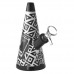 6 Inch Cash Flow Sandblasted Pyramid Glass Water Pipe
