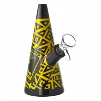 6" Cash Flow Sandblasted Pyramid Water Pipe - [HXCP078]