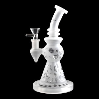 9" Halloween Art Frosted Waster Pipe - [HXCP087]