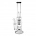 16.5-inch Honeycomb & Tree Perc Straight Tube Water Pipe – Dual Perc Glass Bong