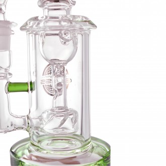 On Point Glass - 8" Bent Tube Incycler Water Pipe - [HXCP112]