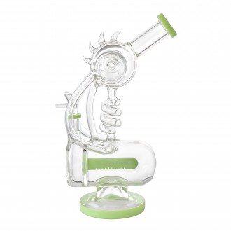 11" Multi Spike Spiral Inline Perc Recycler Water Pipe - [HXCP133]