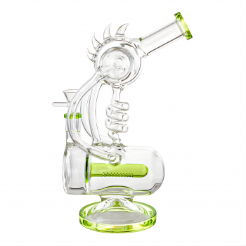 11" Multi Spike Spiral Inline Perc Recycler Water Pipe - [HXCP133]