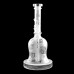 9-inch Clear Regal Emblem Frosted Water Pipe – Elegant Frosted Glass Design