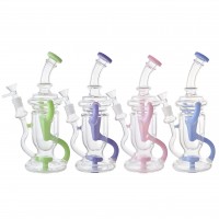 10" Loop Chamber Showerhead Perc Recycler Water Pipe - [HXCP153]