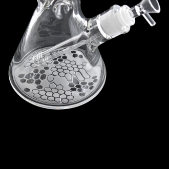 15.5" Honeycomb Art Beaker Water Pipe - [HXCP393]