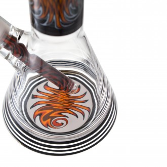 12" 25mm Thick Base Wig Wag Art Beaker Bong