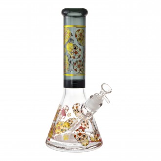 12" 25mm Thick Base Skull Art Beaker Bong