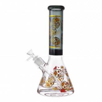12" 25mm Thick Base Skull Art Beaker Bong