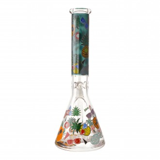 13" 25mm Thick Base Pineapple Art Beaker Bong - Assorted Colors