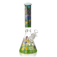 13" 25mm Thick Base Mashroom Art Beaker Bong - Assorted Colors