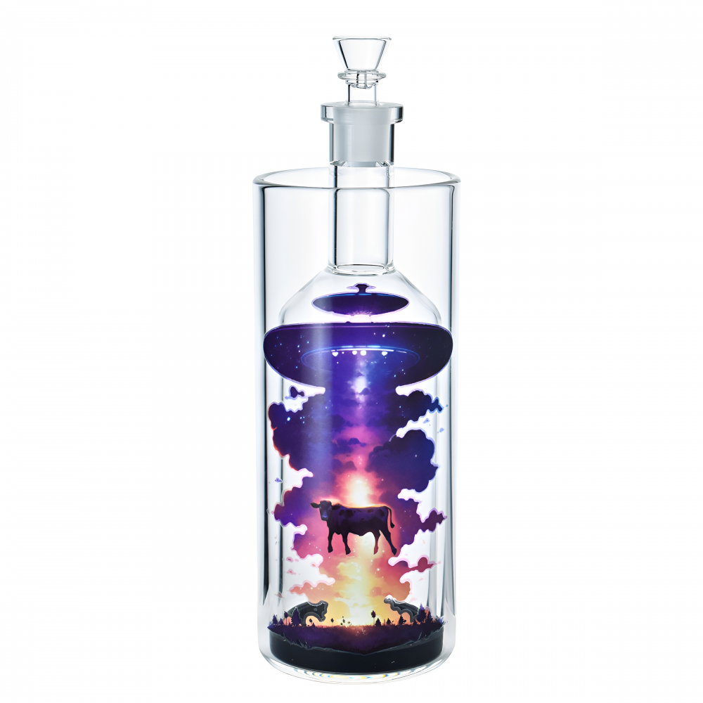 On Point Glass - 10" Boogie W/ Bovines - A Stellar Cow Abduction Gravity Water Pipe