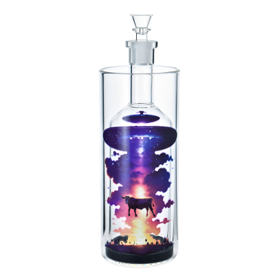 On Point Glass - 10" Boogie W/ Bovines - A Stellar Cow Abduction Gravity Water Pipe