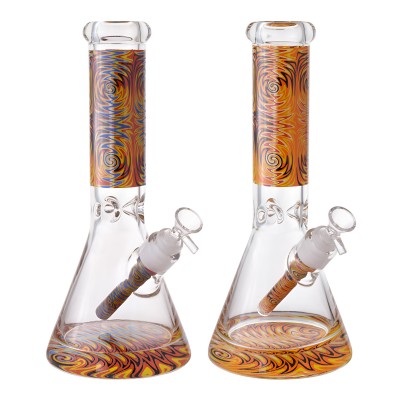 12" 25mm Thick Base Wig Wag Art Beaker Water Pipe - [HXCP902]