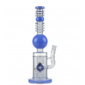 16" High Point Glass Ball Art Donut Perc Water Pipe [DY-211]