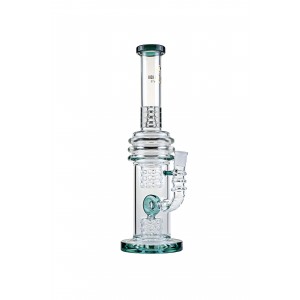 14" High Point Glass Color Donut Perc Water Pipe [DY-220] 