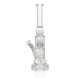 16" High Point Glass Crystal Series Ball Ice Catcher Double Matrix Perc Beaker Water Pipe - [ES22182]
