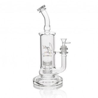 12" High Point Glass Crystal Series Double Matrix Perc Straight Water Pipe - [ES2232]