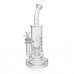 12" High Point Glass Crystal Series Double Matrix Perc Straight Water Pipe - [ES2232]
