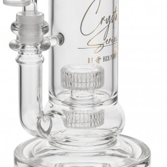 12" High Point Glass Crystal Series Double Matrix Perc Straight Water Pipe - [ES2232]