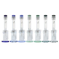 18" High Point Glass Upside Down Multi Layer Perc Water Pipe - [JLA-09]