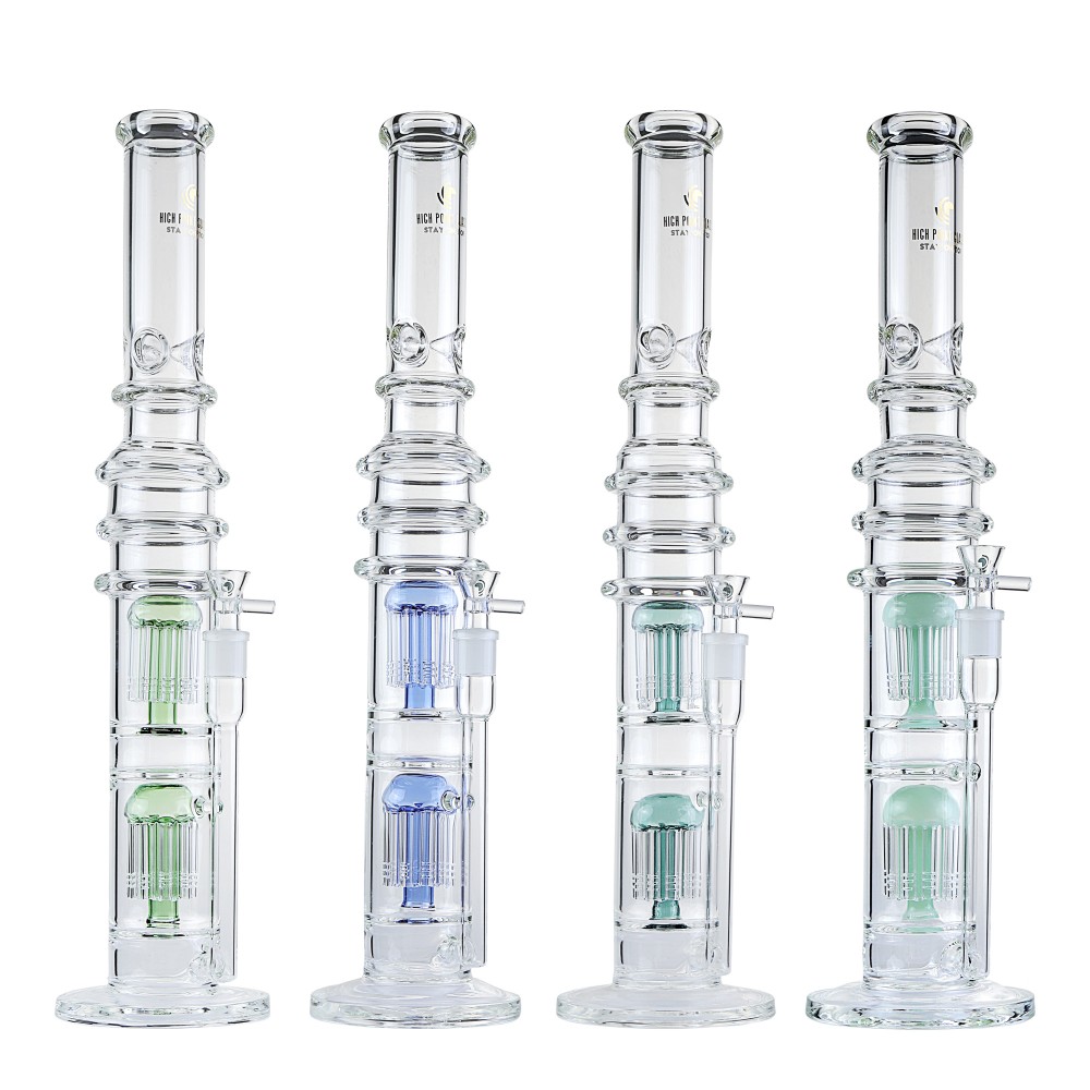 High Point Glass - 20.4" Double Tree Perc Water Pipe - [JLA-74]