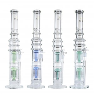 High Point Glass - 20.4" Double Tree Perc Water Pipe - [JLA-74] 