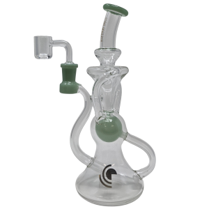 High Point Glass - 8.5" Bell Bottom Color Ball Recycler Rig Water Pipe 14Female [OG109]