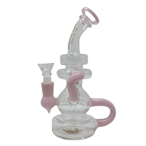 High Point Glass - 7" ColorT Recycler Rig Water Pipe 14Female [OG77]