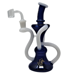 High Point Glass - 8" Hourglass Recycler Rig Water Pipe 14Female [OG85]