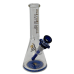 High Point Glass - 10" Decaled Base Beaker With Colored Downsteam & Clip